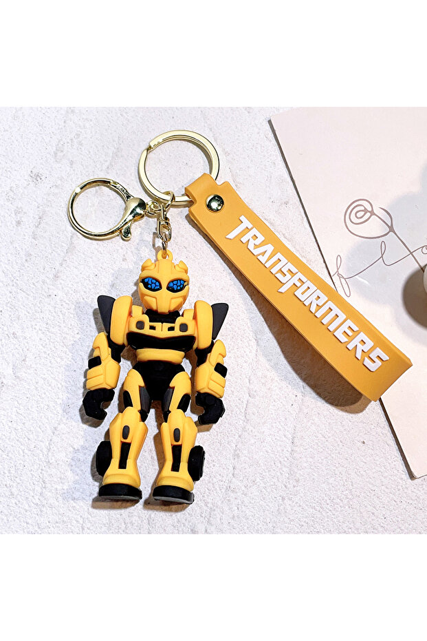 3 Classic Transformers Optimus Prime Bumblebee 3D Toy Car Keychain Pendant Accessories Night Market.