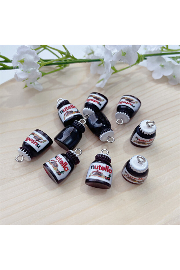 Jam 10Pcs Cartoon 3D Bread Jam Resin Charms for Necklace Earrings Keychain Making Jewelry Cute Bottl