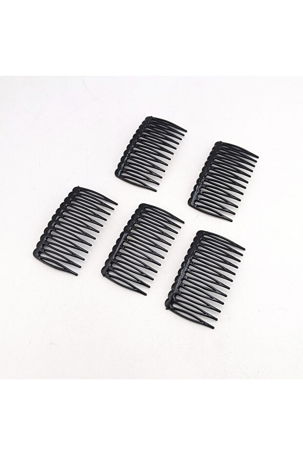 Hair Combs 5 PCS BLACK 5/20 PCS 12 Teeth Simple Hair Combs Straight Teeth Plastic Hair Accessories D