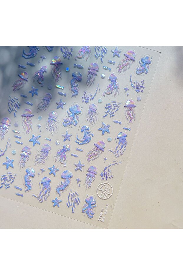 Choice TO4939 Summer Beach Mermaid Tail Conch Seahorse Jellyfish Starfish Small Fish Group 5D Self A