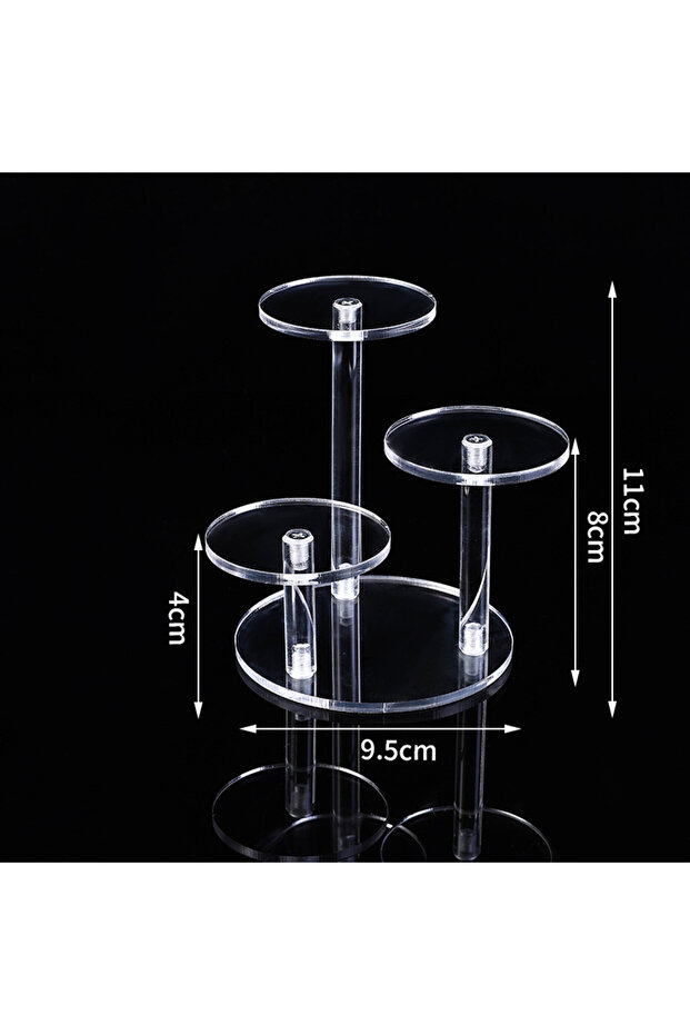 3 Tiers 3-5Tier Round Display Stand Multilevel Acrylic Risers Clear Display Tower Jewelry Display St