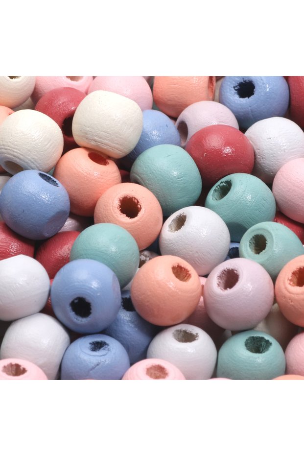 10mm 100pcs mixed 50-200pcs 8/10/14mm Colorful Round Wood Beads Natural Wooden Loose Beads For Jewel