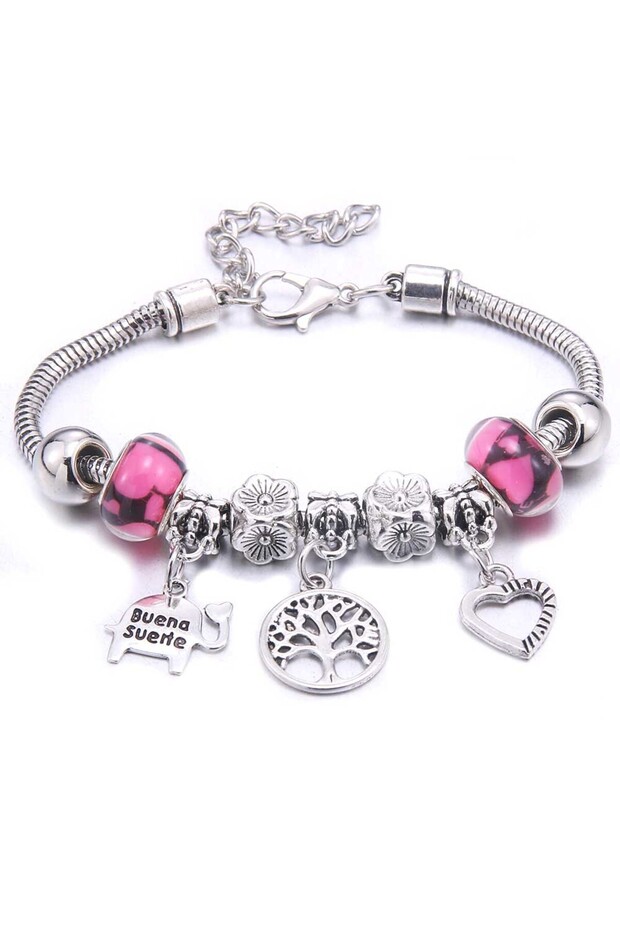 B3277--rosered 2025 New Charm Bracelet & Bangles Jewelry white butterfly Crown Beads Bracelets Brand