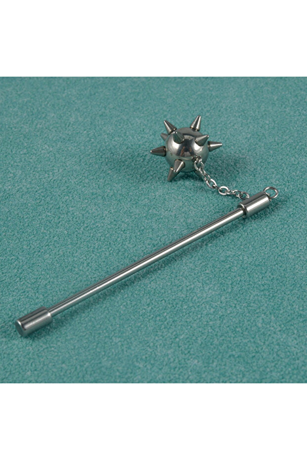 Silver 1PC Surgical Steel Meteor Hammer Dangle Trident Industrial Barbell Helix Cartilage Tragus Ear
