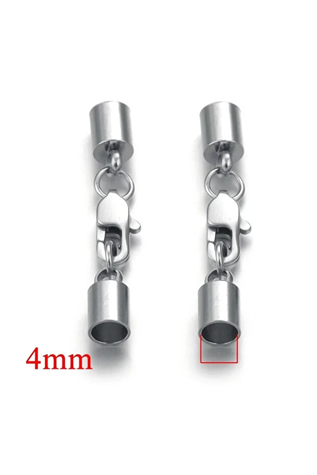 JC043S-E 5pcs Stainless Steel Leather Cords Lobster Clasps Hooks Connectors For Jewelry Making Findi