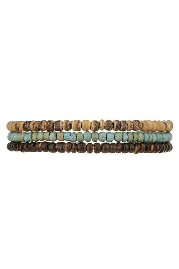 ZJ15005 Holiday style wood beads coconut shell bracelet Boho versatile senior sense beads men's brac