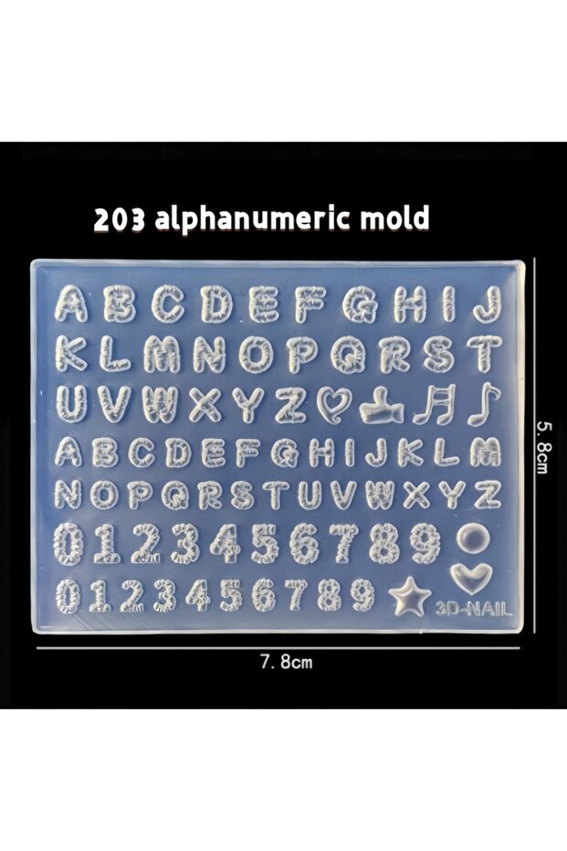 203 1 New 3D Bow Combination Nail Silicone Carving Mold | Lace Letters
