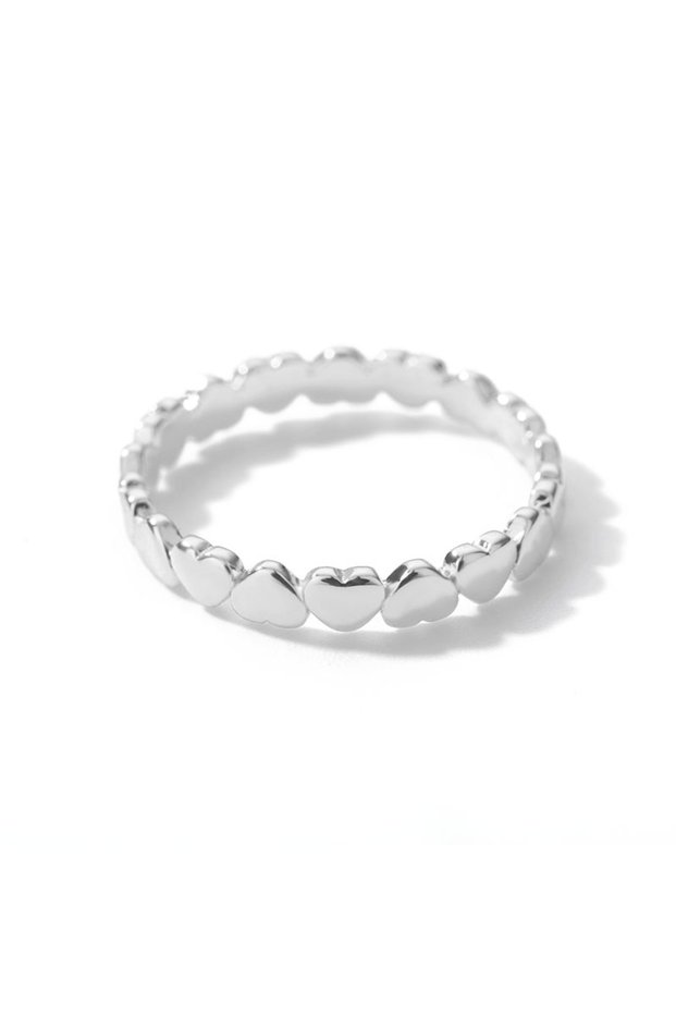 8 JZ692S Stainless Steel Heart Rings For Women Gold Color Wedding Couple Rings Aesthetic Fashion Jew