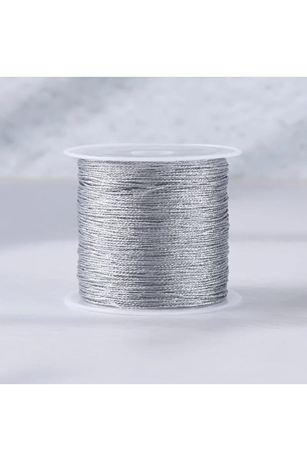 0.6 mm-35m silvery A Roll of 0.2-0.6mm DIY Hand Woven Bracelet, Hand Rope, Woven Rope, Embroidered G