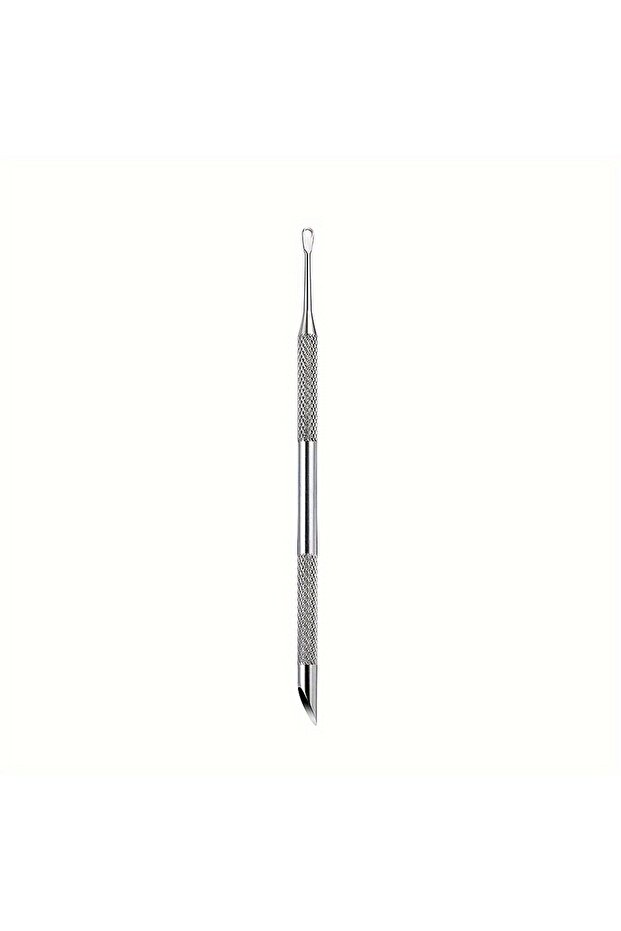 A-1pcs Double-Headed Nail Pusher Stainless Steel Cuticle Remover Exfoliation Prep Tool Clean Dead Sk