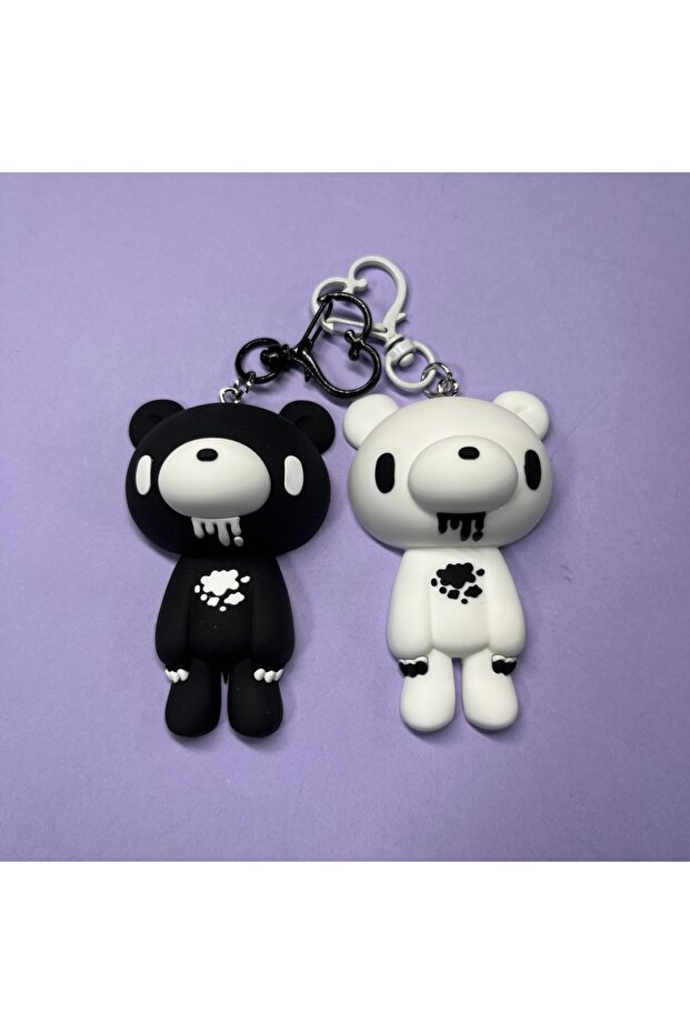 MULTI A high-end keychain in a minimalist black-and-white style, serving as a cool and sleek accesso