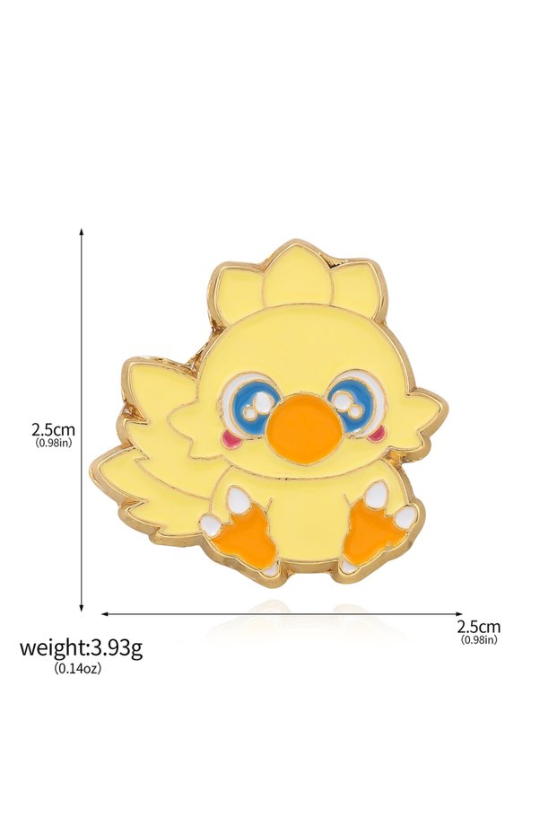 X00560 Game Final Fantasy Mascot Brooch Game Character Cute Cartoon Yellow Chocobo Bdage For Women M