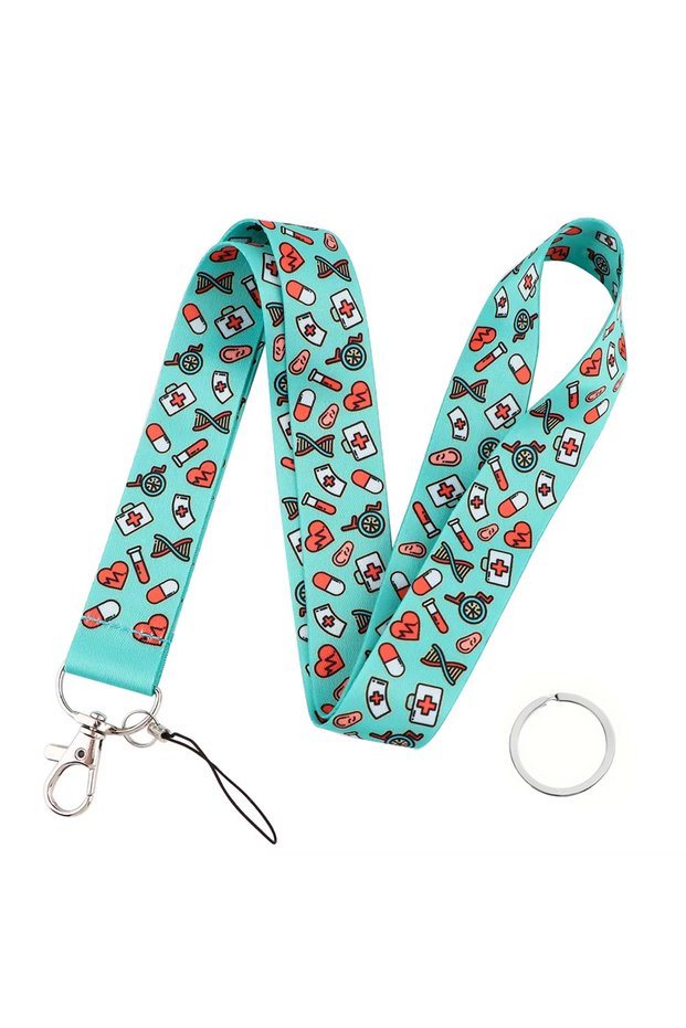 green Medical Doctor Nurse Neck Strap Lanyards For Keys Keychain Badge Holder ID Pass Ha
