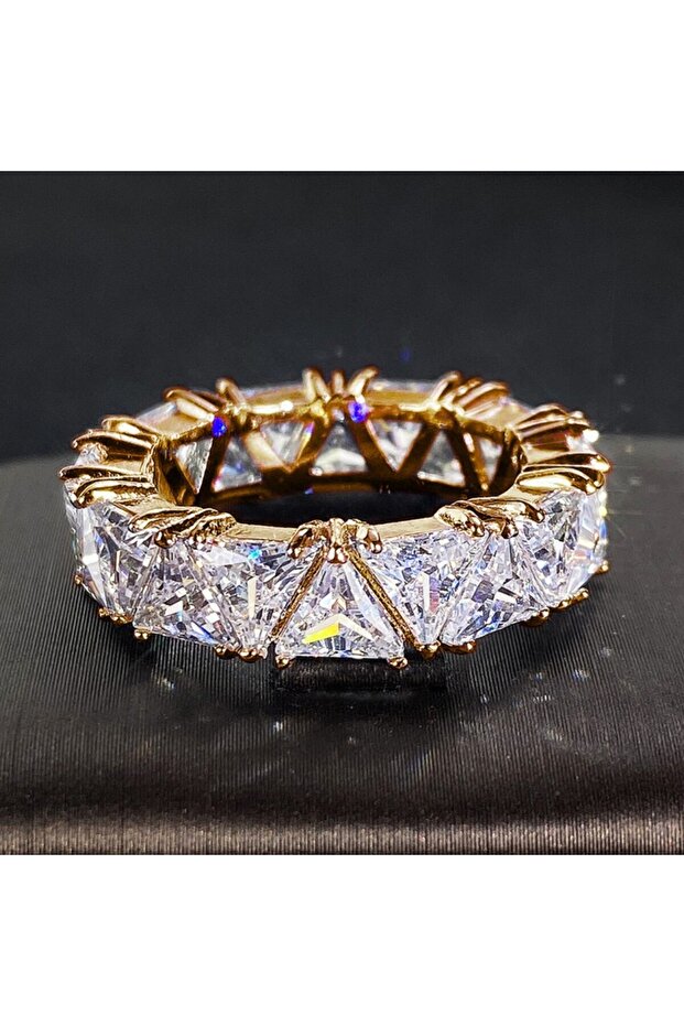 6 Q275 Huitan Triangular CZ Promise Rings for Women Luxury Trendy Wedding Bands Accessories Engageme