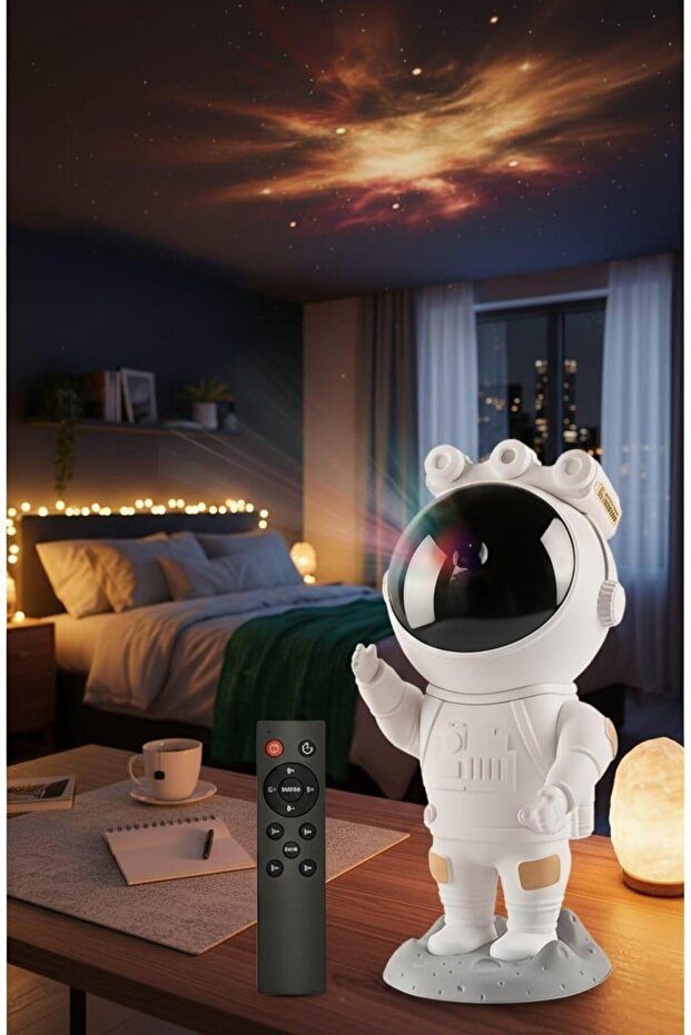 Astronaut Robot Projection Night Light USB Powered Sky and Space Themed Soft Night Light with Remote Control