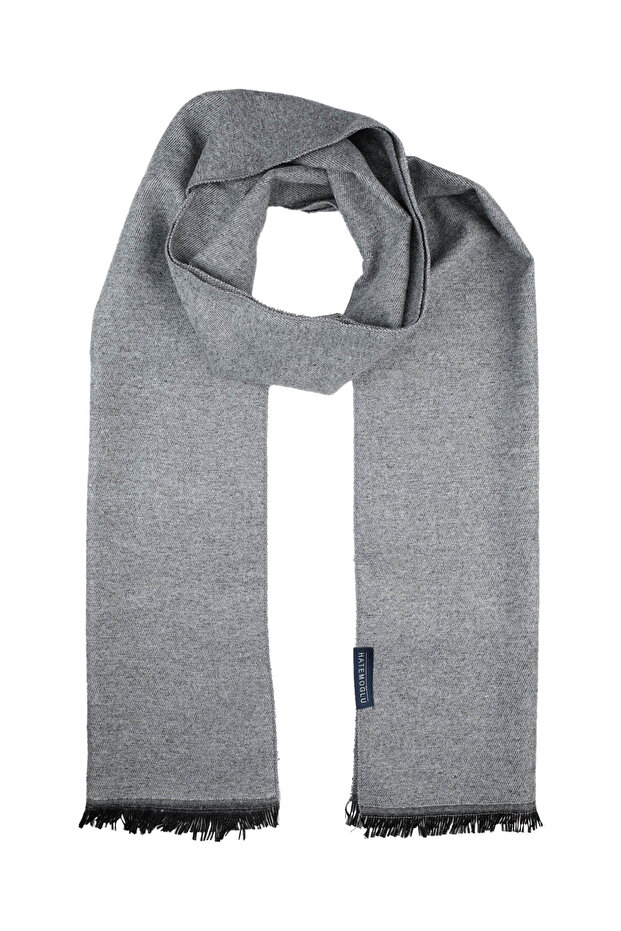 A.Gri - Bej Çift Taraflı Atkı - 1