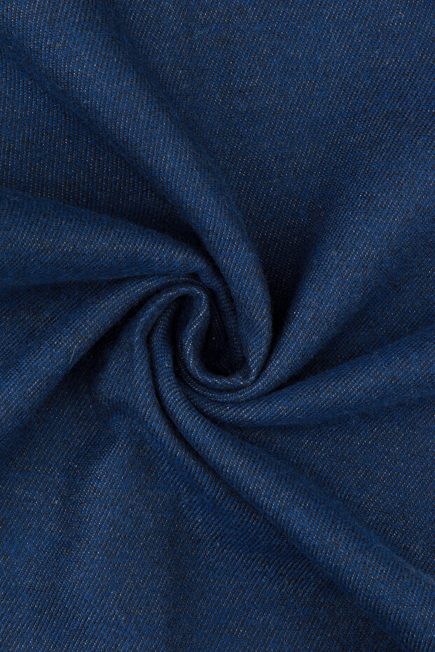 Navy Blue - A.Grey Double-Sided Scarf - 4
