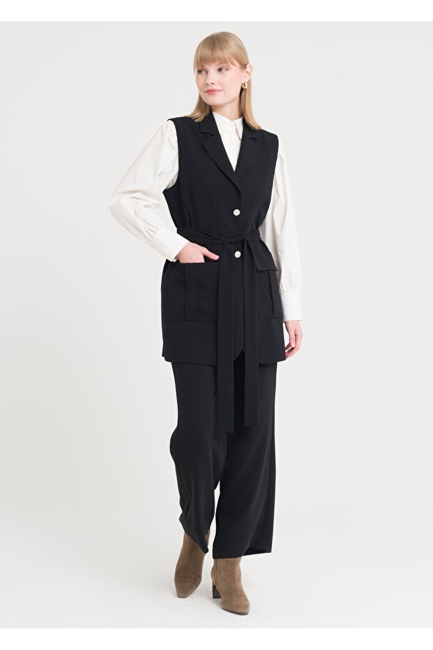 Torba Cepli Uzun Yelek - 1