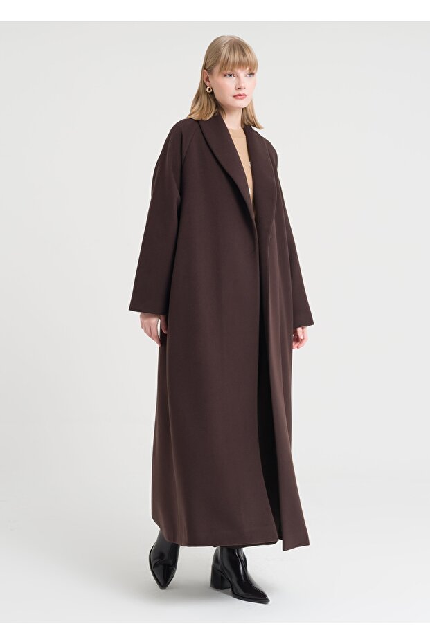 Şal Yaka Kemerli Manto - 5