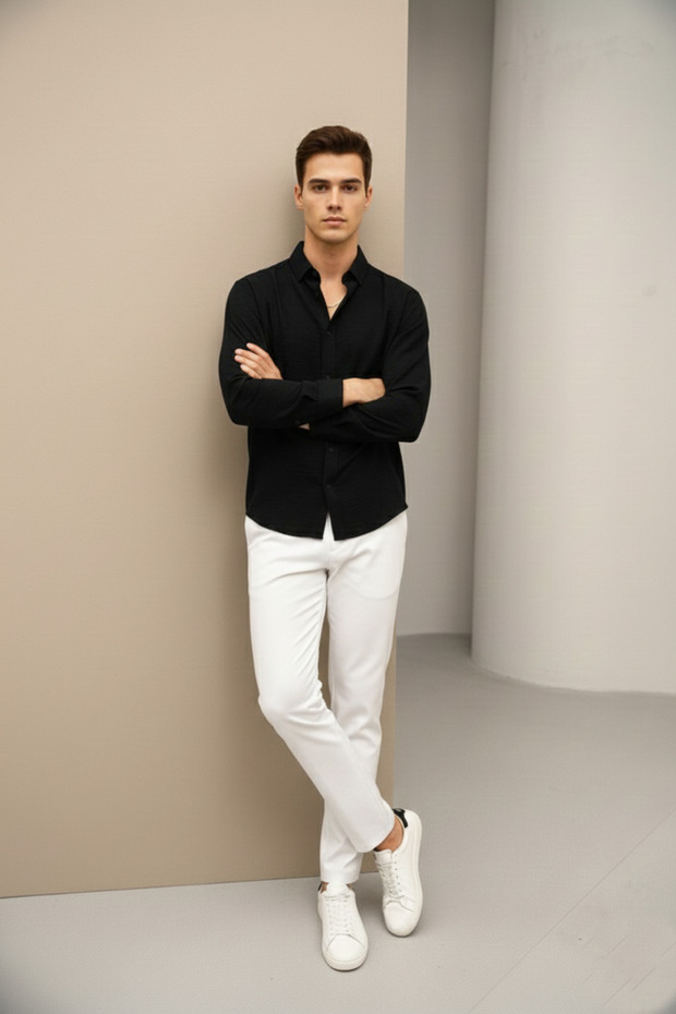 قميص مزخرف كبير الحجم - 6