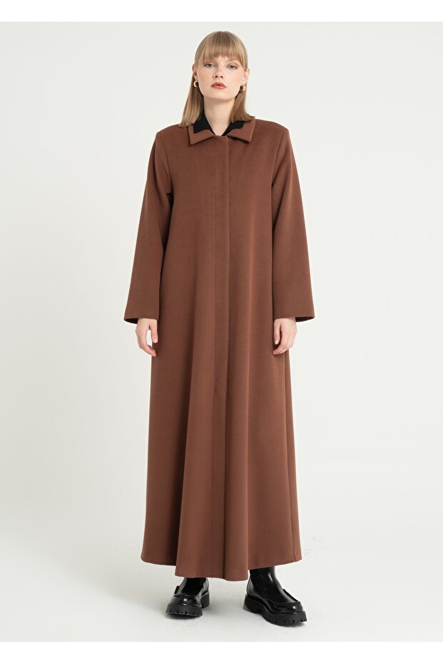 Düğme Kapama Rahat Manto - 6