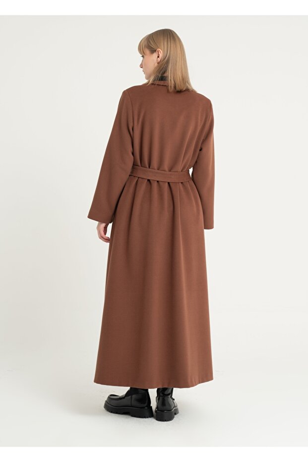 Düğme Kapama Rahat Manto - 4