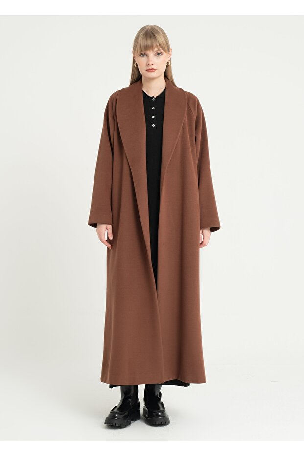 Şal Yaka Kemerli Manto - 3