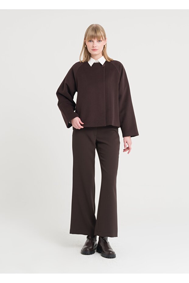 Tek Düğmeli Kısa Kaban - 5