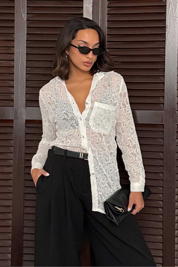 Pilise Dantel Gömlek - 1