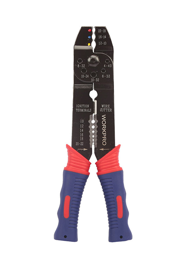 WORK PRO W091002 زرادية مكبس و قشارة اسلاك 8 بوصة 0.75-6 مم ورك برو