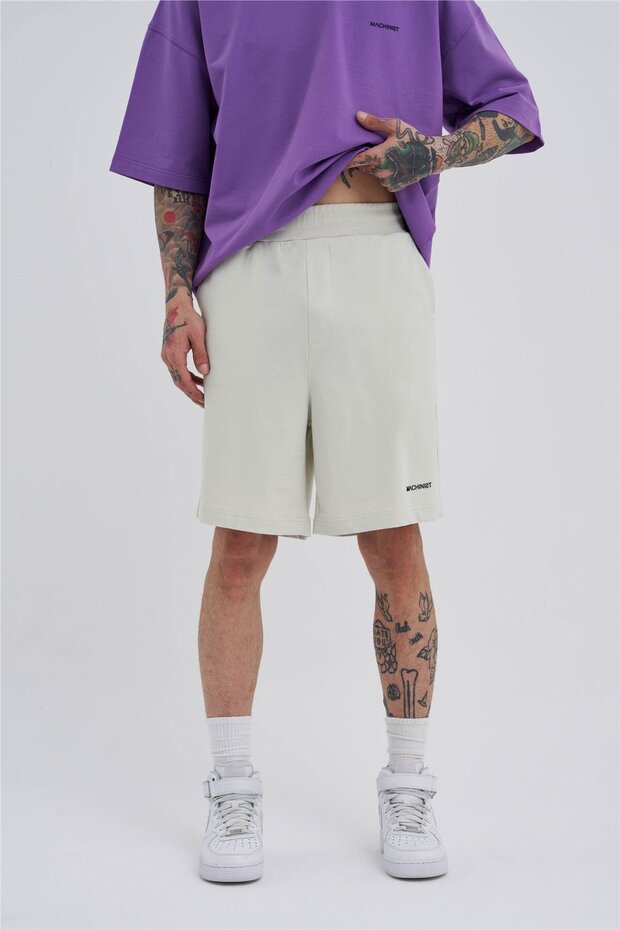 Erkek Basic Oversize Şort Uzay Grisi - 2