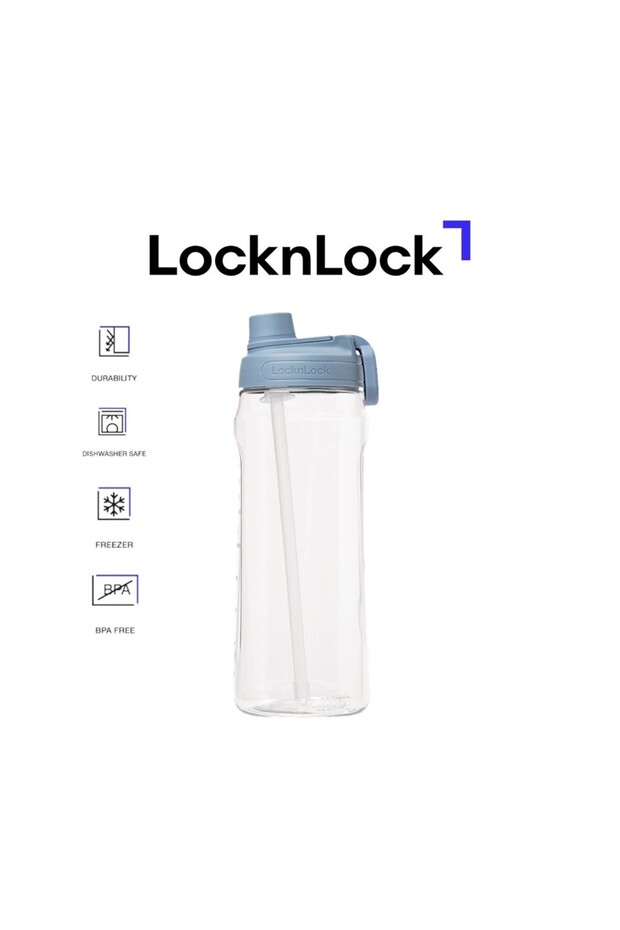 Active 2L Blue Water Bottle – Durable, Easy Grip, Leak-Proof with Hidden Finger Loop