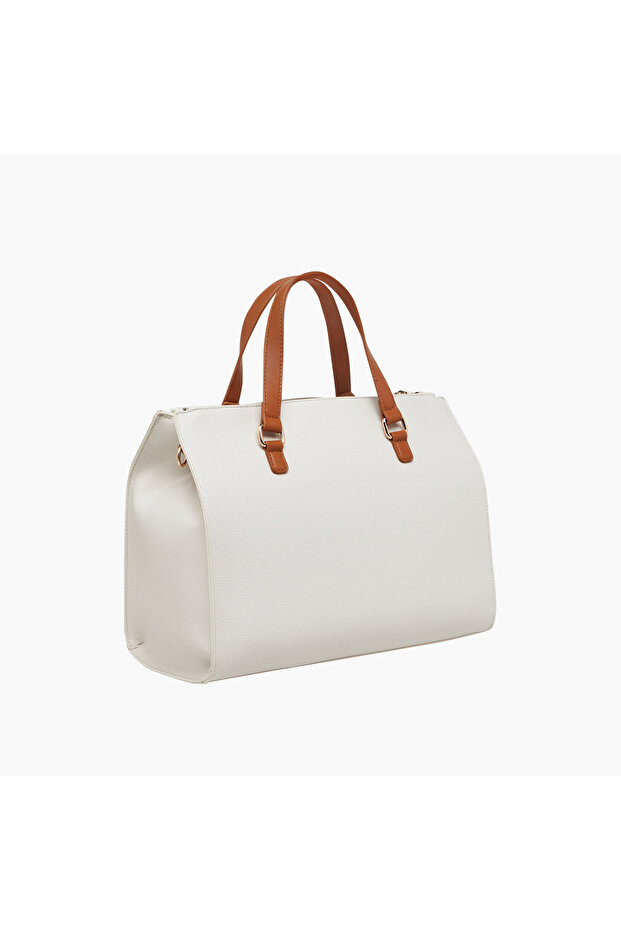 Solid Tote Bag with Coin Pouch - 4