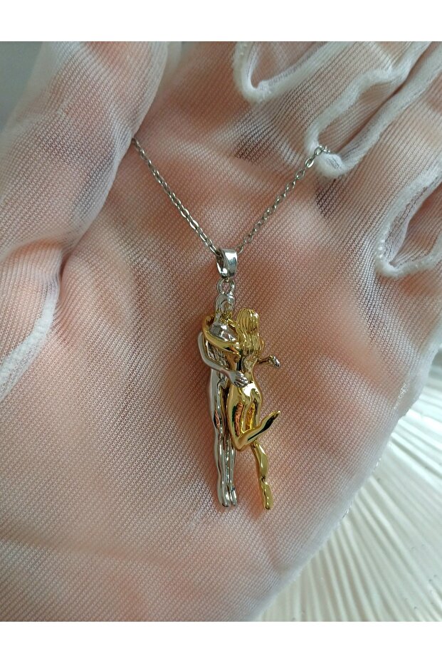 Çelik Sarılan çift kolyesi - 1