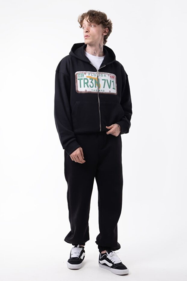 DİEGONEL PLAKA BASKILI ZİP - 2