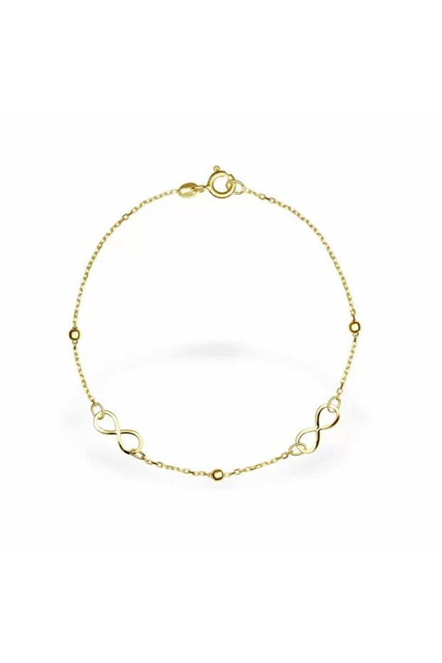 Gold bracelet, infinity pattern. - 2