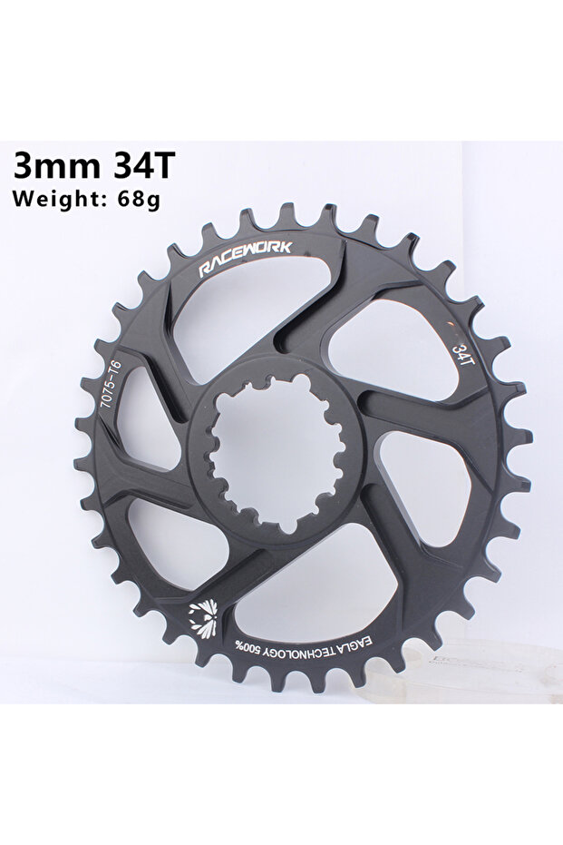 3 Degree 34T RACEWORK MTB 3/6mm Offset Chainring Narrow Wide Mountain Bike Chainwheel 32T 34T 36T 38