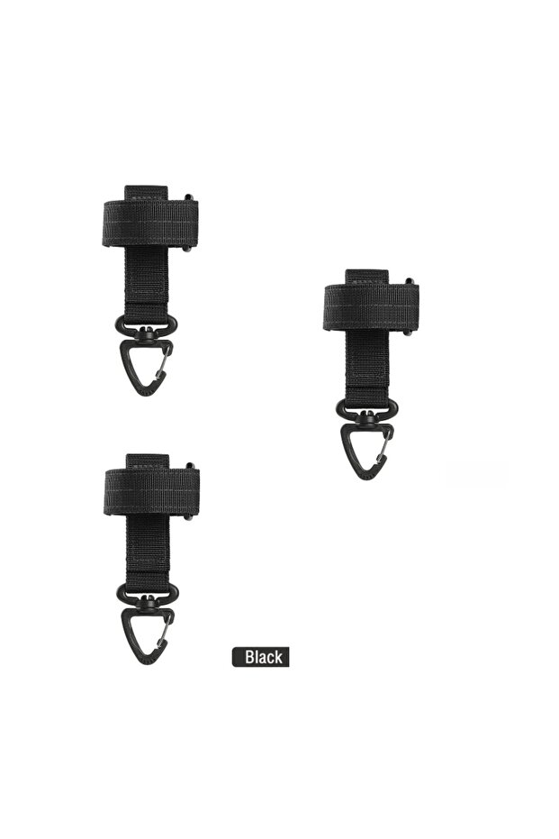 3pcs black 1pcs Multi-purpose Nylon Gloves Hook Work Gloves Safety Clip Outdoor Tactical Climbing Ro