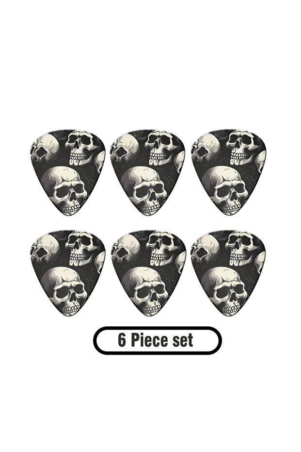 0.71mm L03 New Guitar Pick Set 6-Piece Set- Double-sided Colorful Printed Plectrums for Electric/Ba