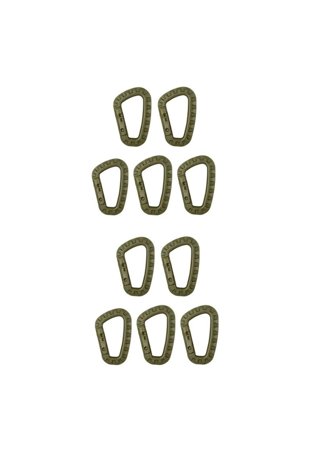 Green 10pcs 1-10Pcs tactical carabiner Clips Accessories D-Ring Buckle Mountaineering Carabiner Bac