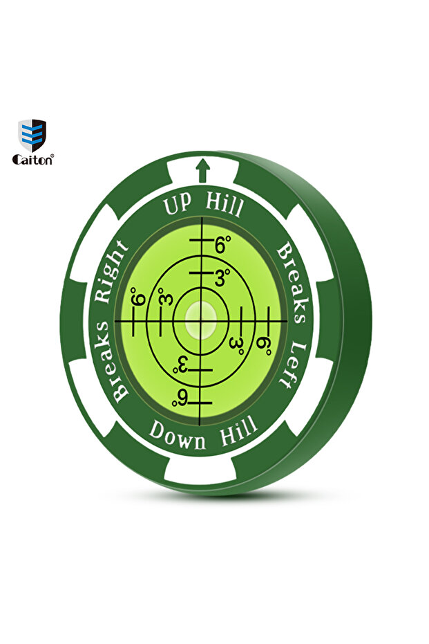 Green Caiton Golf Marker with Magnetic Hat Clip - High Precision Green Reading Aid - Perfect for All