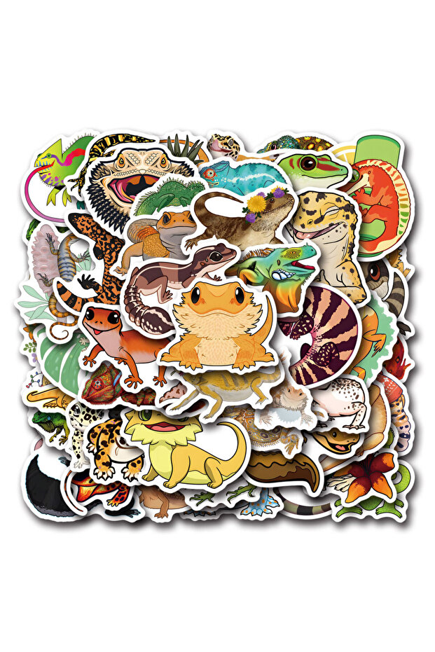110PCS 110PCS Lizard Animal Graffiti DIY Stickers Scrapbooking Phone Luggage Skateboard Waterproof D