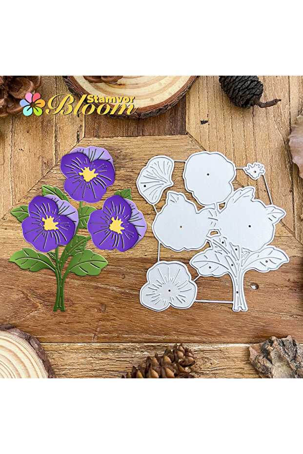 Original Beautiful Layers Flowers Pansy Bouquet Metal Cutting Dies Scrapbooking Decorative Embossing