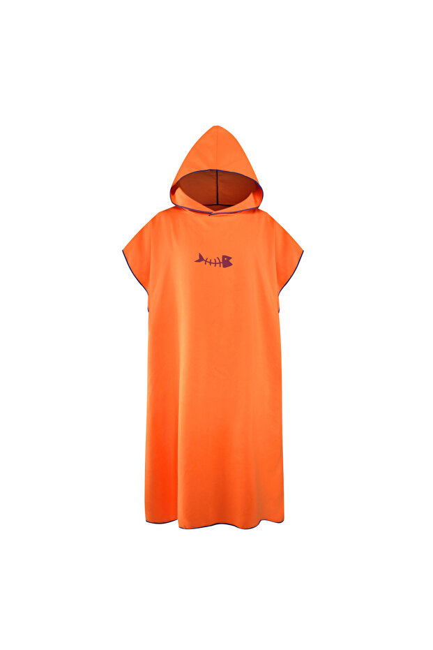 Orange Surf Poncho Changing Towel with Hood Microfiber Beach Blanket Bath Towel Swim Towel Wetsuit B