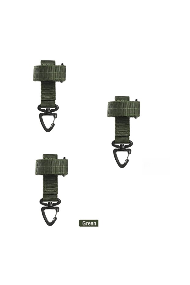 3pcs green 1pcs Multi-purpose Nylon Gloves Hook Work Gloves Safety Clip Outdoor Tactical Climbing Ro