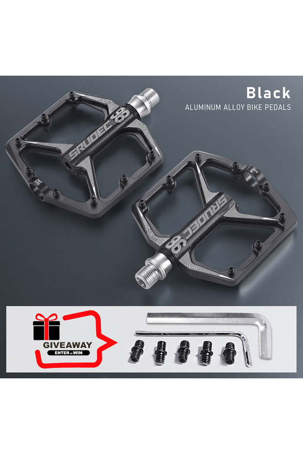 S1080 Black KRSEC S1080 Three Bearing Bicycle Pedals Ultralight BMX MTB Road Mountain Bike Pedals No