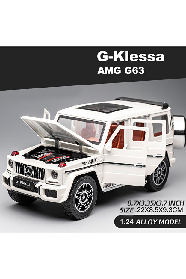 Maisto BOXED BLACK 1/24 alloy die-cast G63 car model simulation sound and light off-road vehicle toy