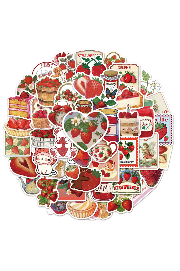 50PCS 50PCS Super Strawberry Graffiti Stickers DIY Luggage Laptop Skateboard Motorcycle Stickers
