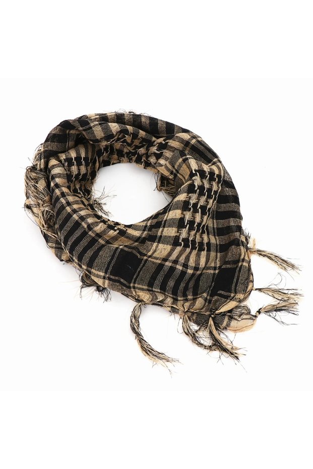 1PCS Mud 1/3Pcs Men's Outdoor Hiking Shawl With Tassel Plaid Desert Scarf Arab Tactical Army Turb..