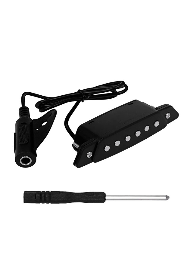 Black Guitar Sound Hole Pickup Connecting Wire Accessories with Screwdriver Magnetic Guitar Pickup f